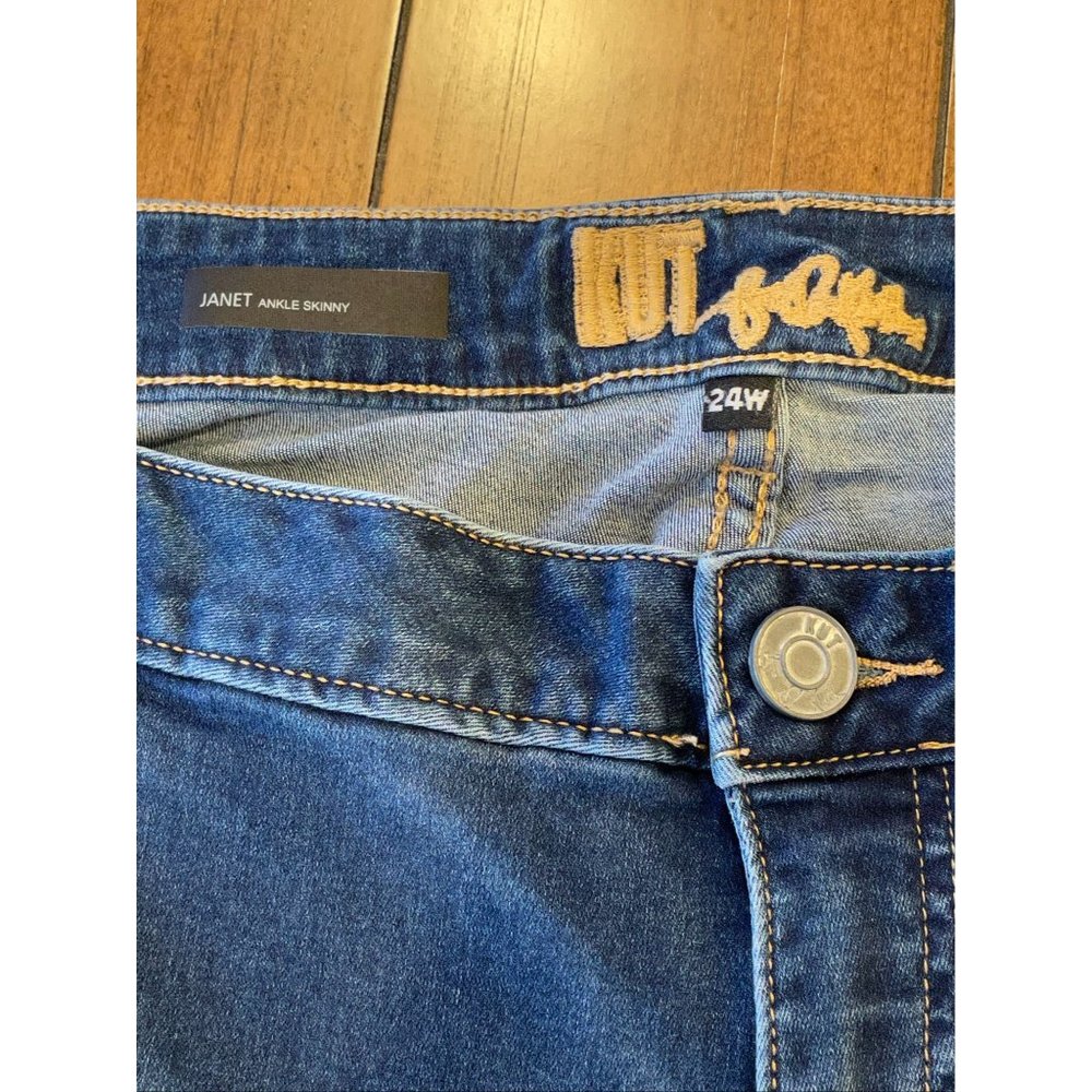 Kut From The Kloth Janet Ankle Skinny Embroidered Jeans 24W NWT - Picture 4 of 14